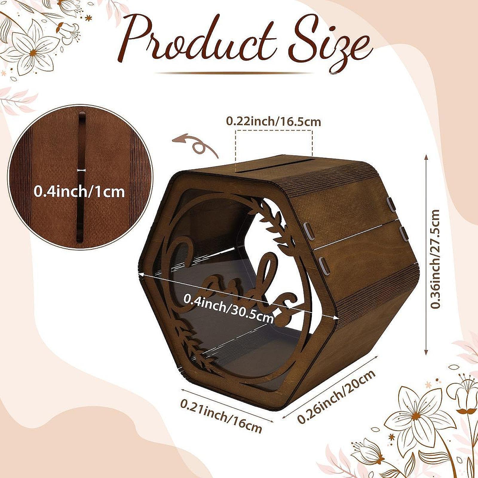 Wedding Card Box - 결혼식 카드 박스, 슬롯이 있는 장식용