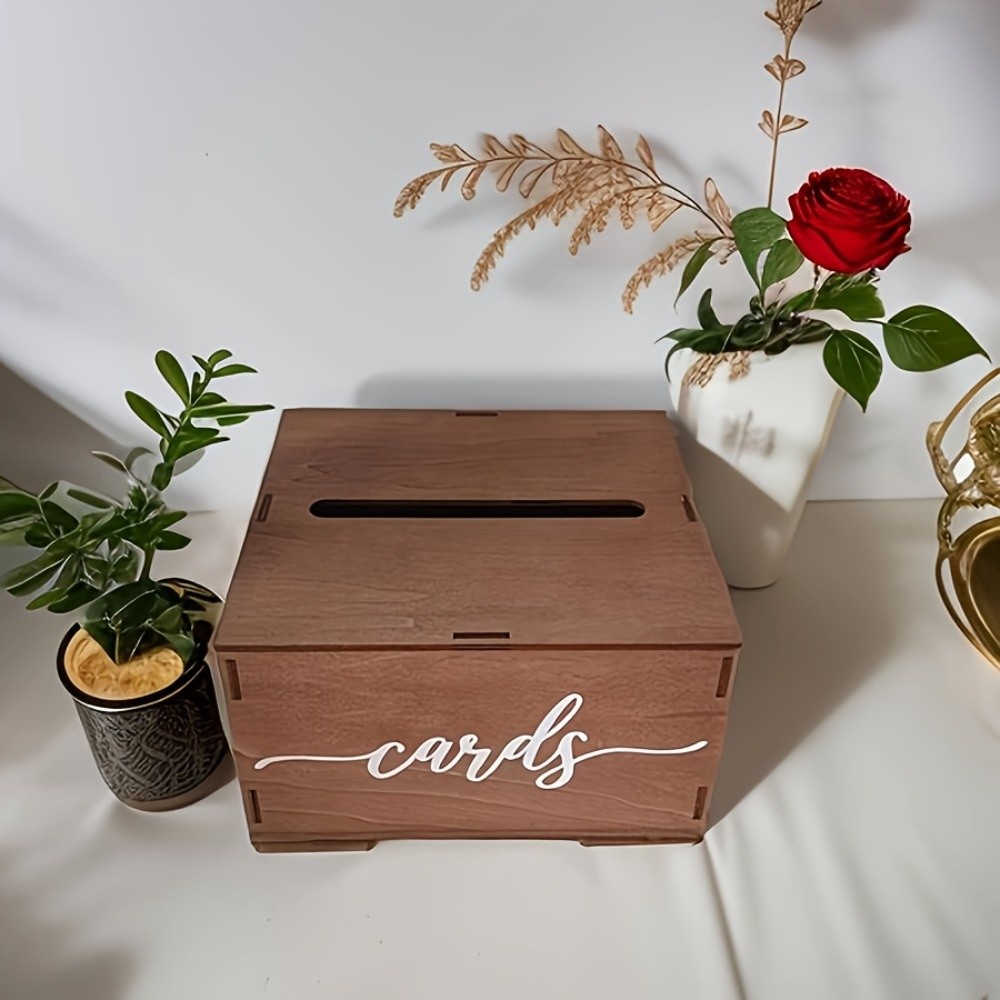 Wedding Card Box - 새로운 나무 웨딩 카드 상자 뚜껑이