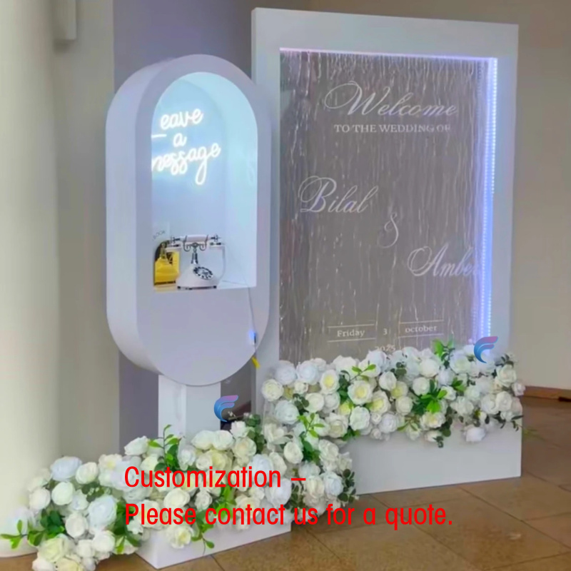 Wedding Fountain - 맞춤형 유리 폭포 분수 벽걸이 웨딩