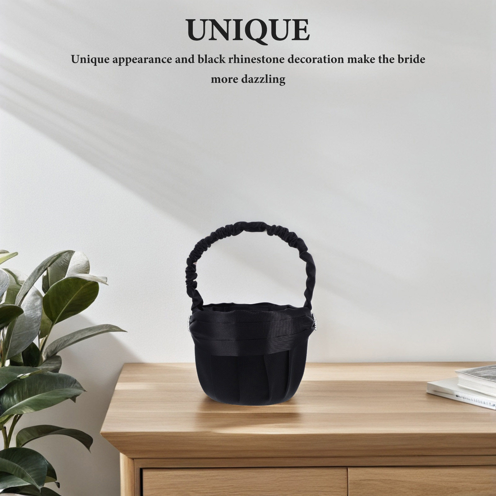 모던 블랙 라인스톤 웨딩 플라워 바스켓 신부 꽃잎 홀더 - Wedding Ceremony Supply 리뷰 및 가격