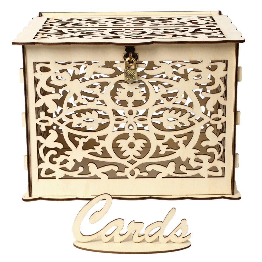 나무 웨딩 카드 상자 웨딩 장식 용품, DIY Mr & - Wedding Card Box 리뷰 및 가격