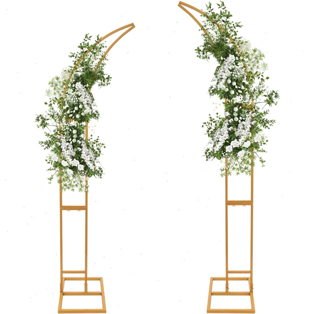 2개 곡선형 웨딩 아치 백드롭 스탠드, 웨딩 아치, 풍 - Wedding Arch Flower 리뷰 및 가격