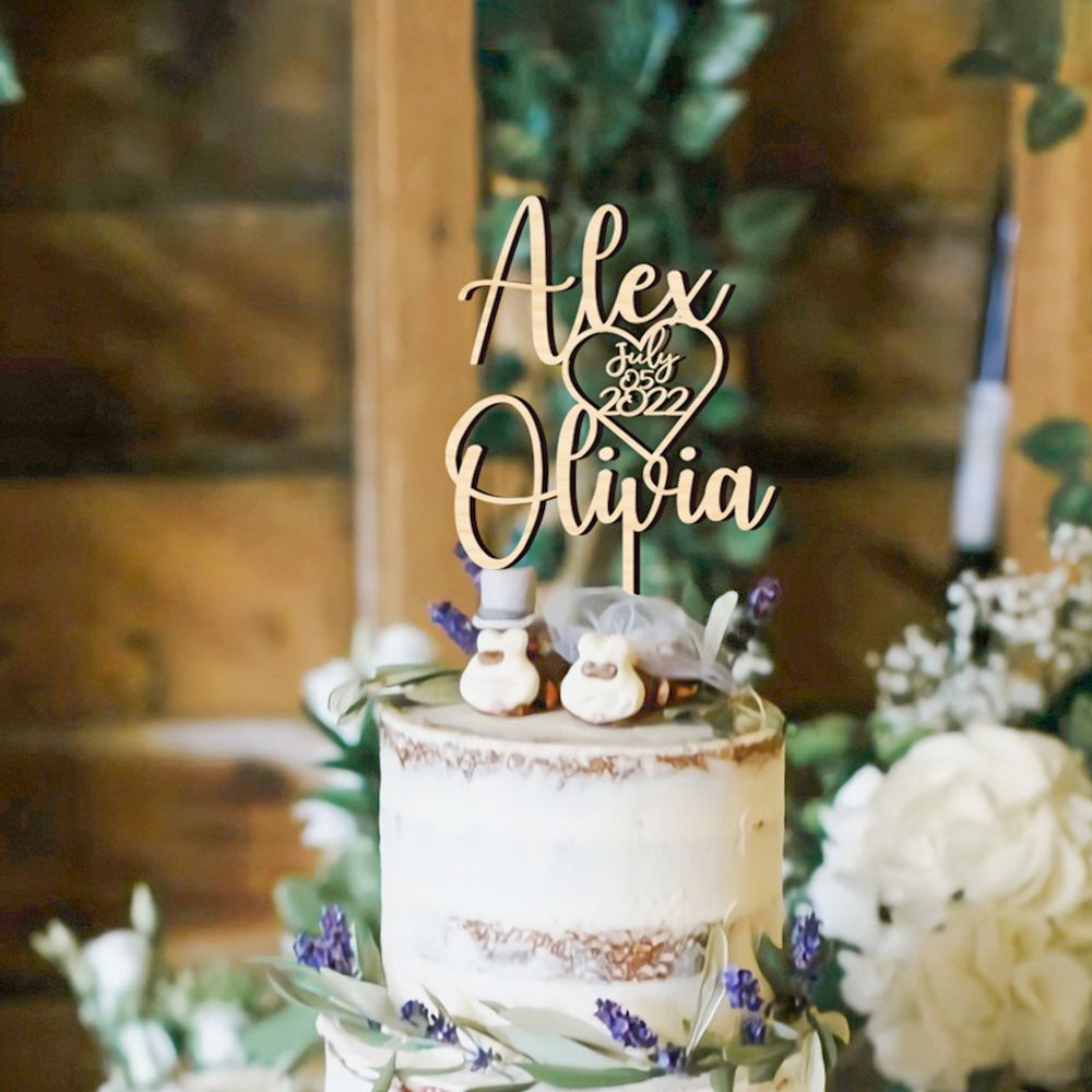 개인화 된 결혼식 미스터 & 부인 케이크 토퍼 나무 생 - Wedding Supply Rentals 리뷰 및 가격