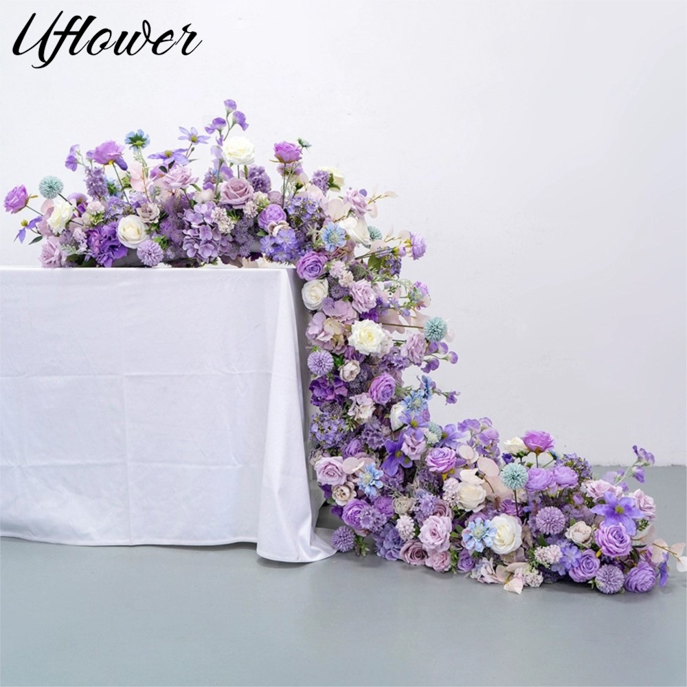 Uflower 200cm 고급 장미 조화 줄 테이블 센 - Wedding Arch Flower 리뷰 및 가격