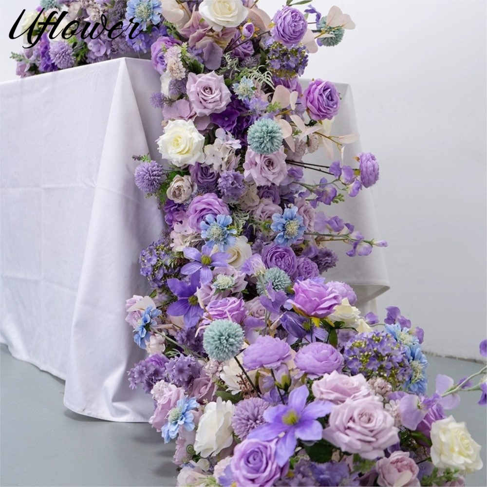 Uflower 200cm 고급 장미 조화 줄 테이블 센 - Wedding Arch Flower 리뷰 및 가격