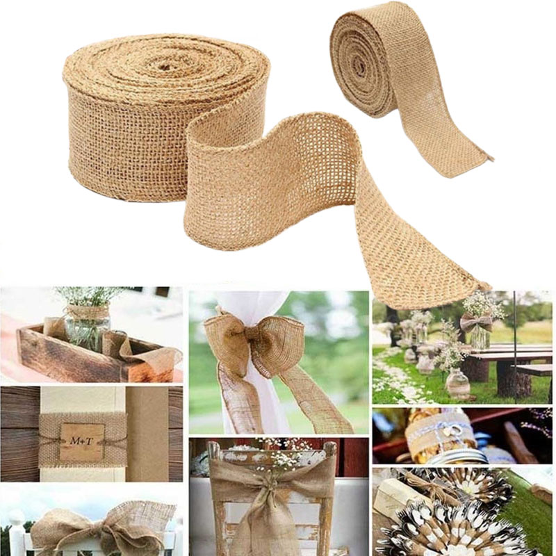 공예용 천연 주트 트림 리본, 2M/롤, 빈티지 소박한 - Wedding Supply Rentals 리뷰 및 가격