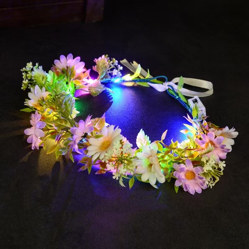 LED 조명 꽃 화관 머리띠 발광 꽃 화환 헤드피스 어 - Wedding Arch Flower 리뷰 및 가격