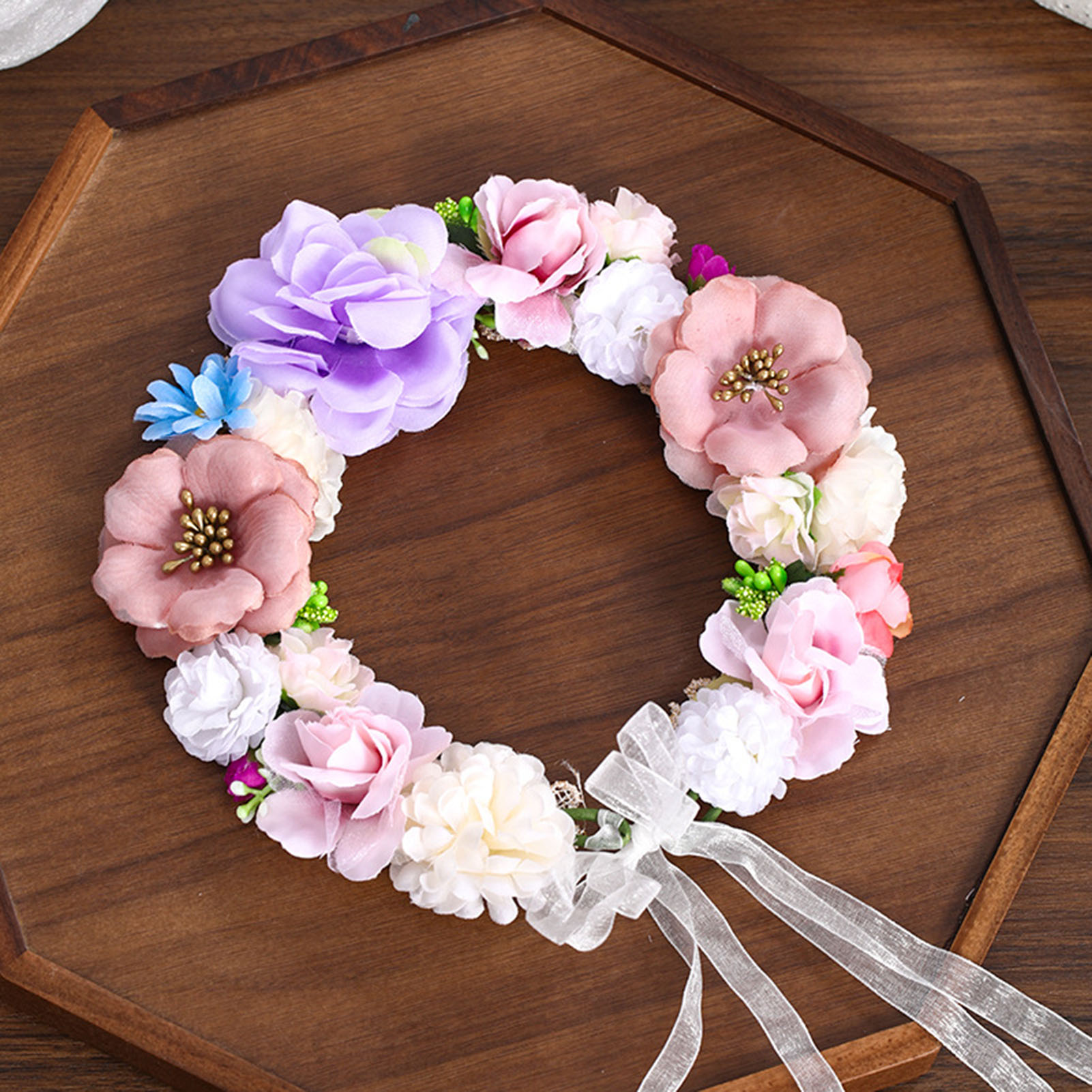 꽃 화환 신부 화환 신부 인공 꽃 화환 웨딩 화환 머리 - Wedding Arch Flower 리뷰 및 가격