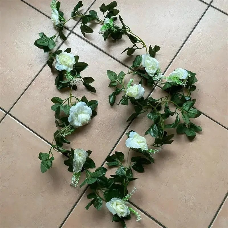 1개 2.2M 인조 흰색 꽃 가짜 덩굴 식물 잎 인공  - Wedding Arch Flower 리뷰 및 가격