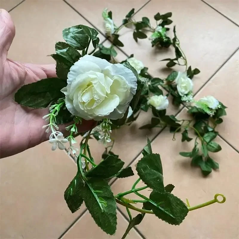 1개 2.2M 인조 흰색 꽃 가짜 덩굴 식물 잎 인공  - Wedding Arch Flower 리뷰 및 가격