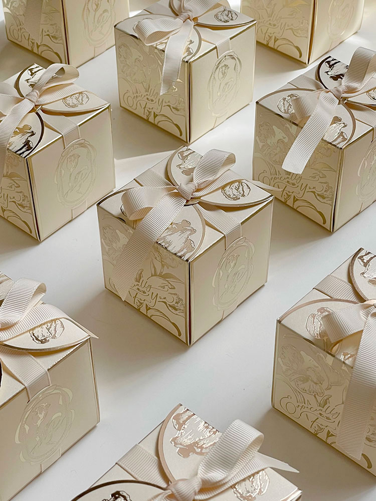 리본이 달린 사각 종이 선물 상자, 결혼식 호의 상자, - Wedding Favor Box 리뷰 및 가격