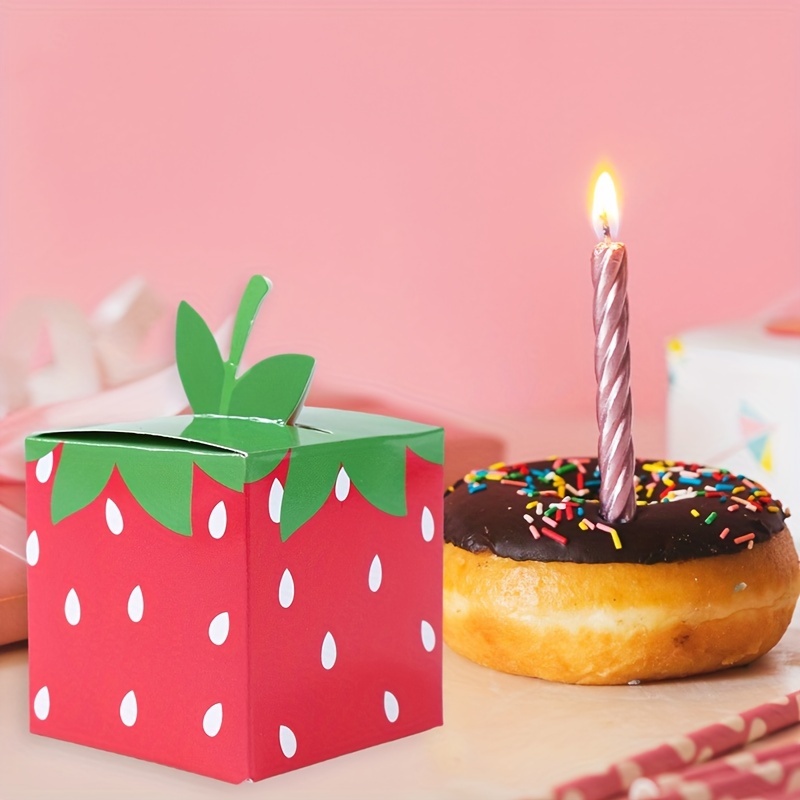 12/24PCS 달콤한 과일 딸기 테마 종이 쿠키 사탕 - Wedding Favor Box 리뷰 및 가격