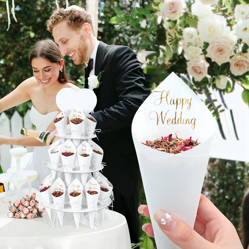 크래프트 종이 결혼식 트레이 색종이 콘 스탠드 상자 트 - Wedding Supply Rentals 리뷰 및 가격