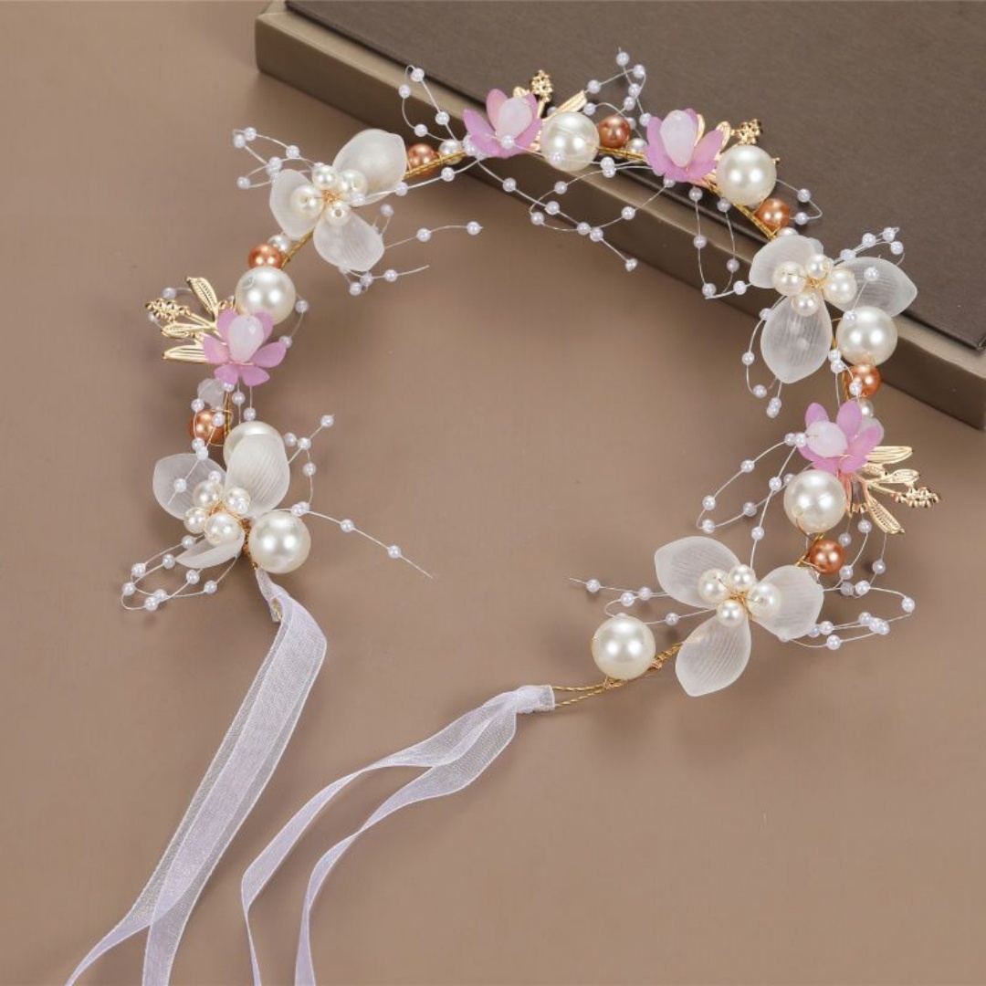 여성용 파티 웨딩 생일 공주 머리 장식용 요정 모조 진 - Wedding Arch Flower 리뷰 및 가격
