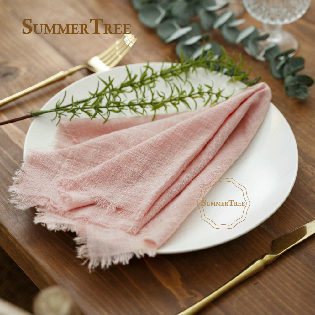 12pcs 레트로 냅킨 42x42cm 소박한 테이블 장 - Wedding Supply Rentals 리뷰 및 가격