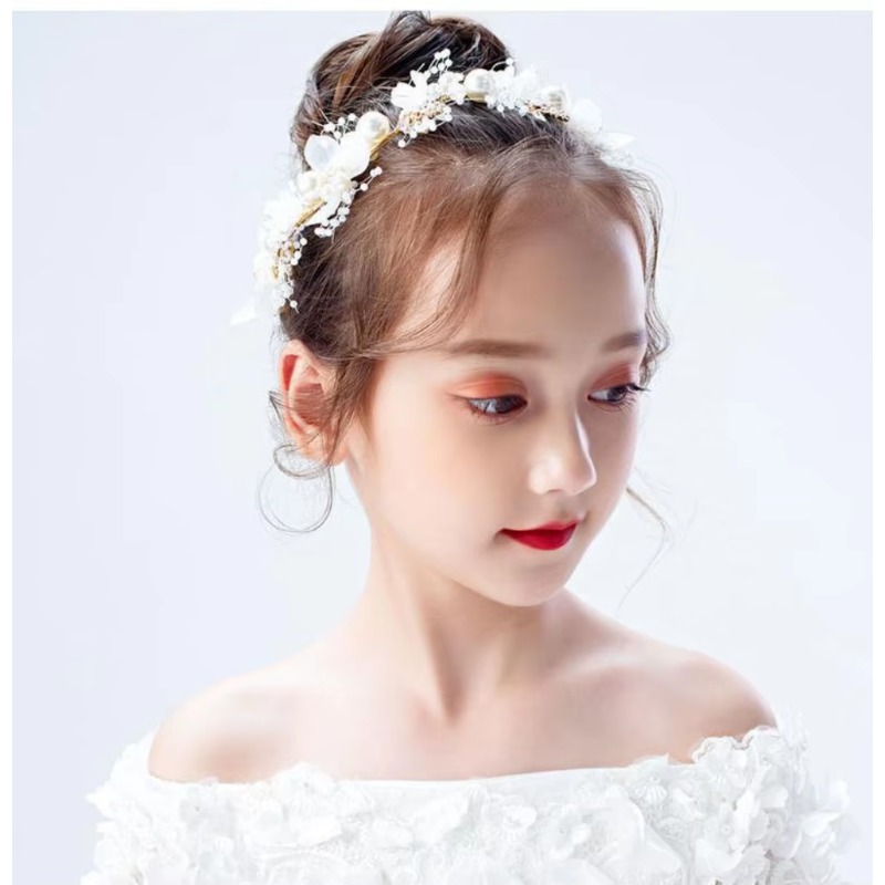 귀여운 공주 왕관 머리 장식 꽃 화환 머리띠 어린이를위 - Wedding Arch Flower 리뷰 및 가격